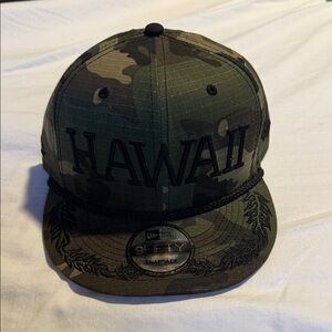 Fitted Hawaii AINA SNAPBACK - CAMO COTTON RIPSTOP
